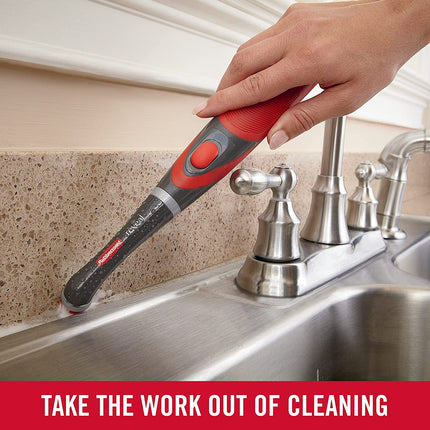 Cordless Electric Scrubber | Fast Cleaning Tool | Oscillating Head | Water Resistant | Ergonomic Grip | Includes 4 AA Batteries | Ideal for Grout Lines & Tight Spaces | Rubbermaid Durability