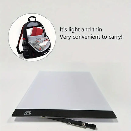 A3 A4 A5 Size LED Tracing Light Box | Portable USB-Powered Drawing Board | Dimmable Brightness Levels | Eye-Friendly Flicker-Free LED | Versatile for Art, Tattoo, Quilting, and Design Projects