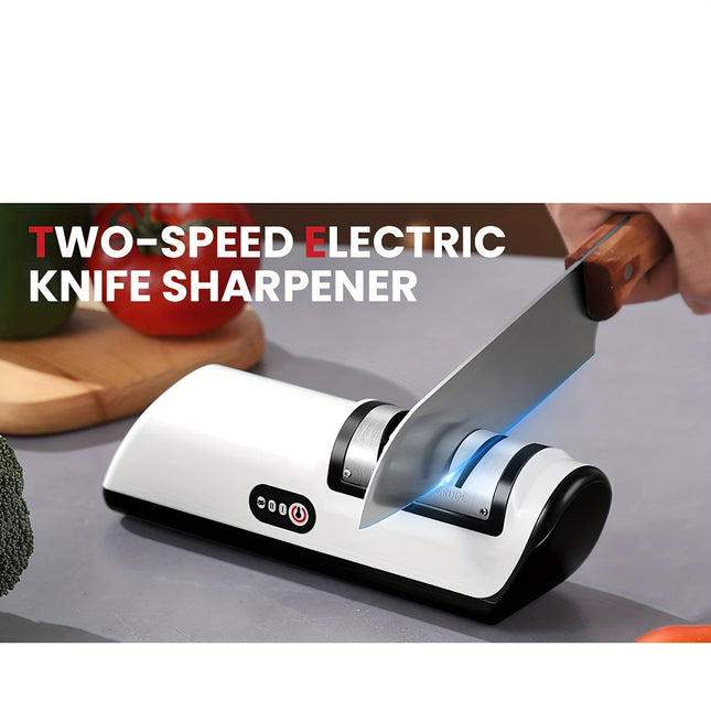 Automatic USB Electric Knife Sharpener | Dual Sharpening Modes for Knives & Tools | Kitchen Essential with Safe, User-Friendly Design