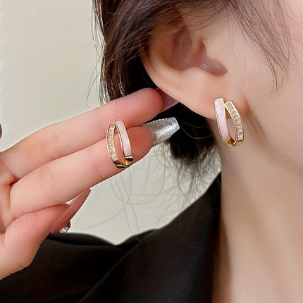 Elegant Zirconia Earrings | Timeless Korean-Inspired Design | Durable & Lightweight | Perfect for Casual or Chic Occasions | Gift-Ready