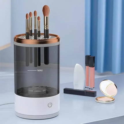 Electric Makeup Brush Cleaner | USB Rechargeable | High Power Deep Clean | Universal Compatibility | Effortless Operation | Sleek Design | Quick & Easy Cleaning | Ideal for All Sizes | Includes Silicone Pad & USB Cable