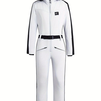 Women's Waterproof Ski & Snowboard Jumpsuit | Warm Lined with Belt | Essential Winter Gear by Nikcky