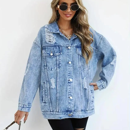 Trendy Oversized Spijkerjas voor Dames - Visconte