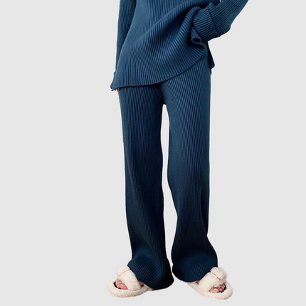 Toteme Knit Sweater Set for Women | Cozy Rib Knit | Versatile Neutral Color | Relaxed Fit | Insulated for Warmth | Comfortable Lounge and Layer Wear | Soft Texture