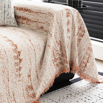 Almond Crest Sofa Protector | Chenille Fabric | Full Coverage Sofa Shield | Neutral Stylish Design | Lounging Comfort | Protects from Pet Fur & Stains | Machine Washable | Fade & Pill Resistant