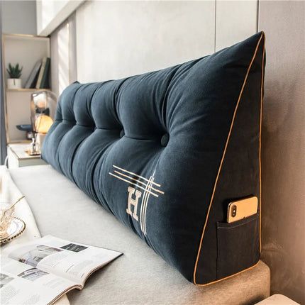 EmbraceNest Large Plush Support Pillow | Rectangular Design | Soft Eco-Friendly Fabric | Versatile Comfort | Ideal for Home Relaxation | 60x50x20 cm | High-Quality Cotton Plush | Premium PP Filling