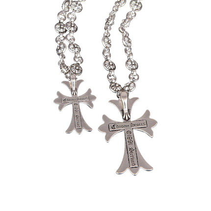 Gothic Cross Necklace | Vintage Silver Finish | Adjustable Chain 50cm to 80cm | Y2K Punk Style | Unisex Fashion Accessories | Retro Pendant Design | Lightweight Durable Materials | Ideal Gift for Goth Lovers