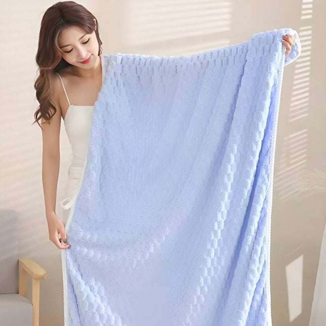Pure Soft Fleece Towels | Cozy Breathable 2-Piece Set | Includes Bath & Hand Towel | Durable with Tight Stitching | Top Hanging Loop | Machine Washable | Everyday Luxury & Comfort