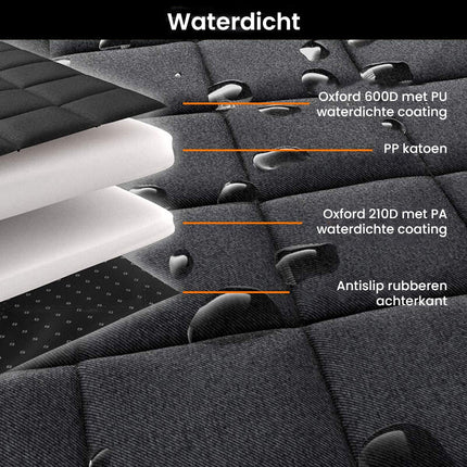 Dog Car Seat Cushion | Waterproof | Anti-Scratch | Foldable | Large Size for Medium & Big Dogs | Comfortable Edges | Seat Belt Attachments | 92x127.6cm | Suitable for Travel