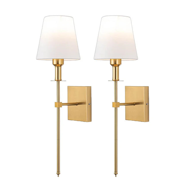 ChargeLume | Set of 2 Portable Rechargeable LED Wall Lights | Wireless Indoor Outdoor Lighting | Elegant Modern Design | Metal & Plastic | 16×58cm