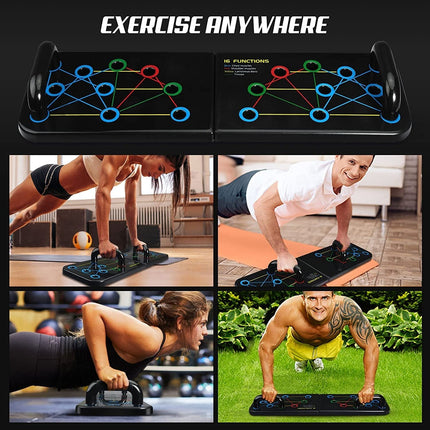 Upgraded Push-Up Board | High-Quality ABS Plastic | Non-Slip Handles | Color-Coded Guided Postures | 660lbs Load Capacity | Easy Assembly | Home and Outdoor Fitness Equipment