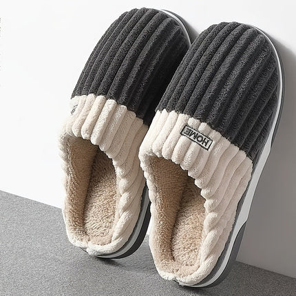 Men's Slippers | Warm Thick Lining - Machine Washable - Versatile Colors - Waterproof Sole