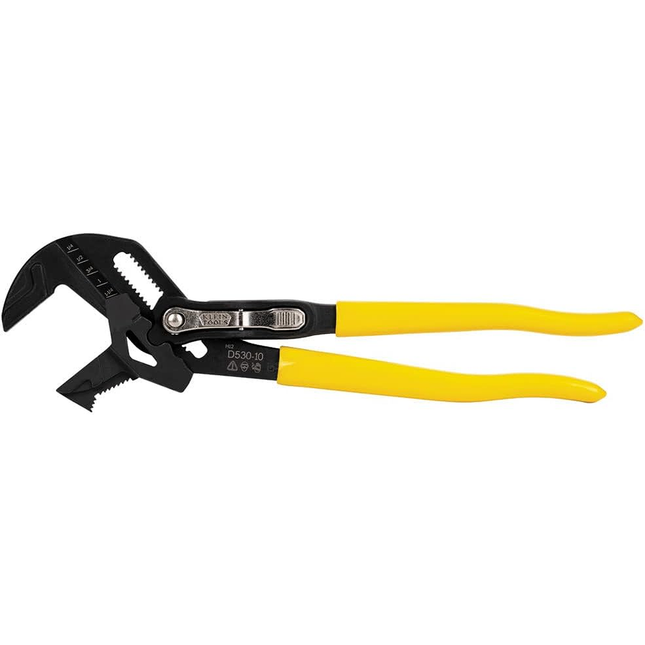 Adjustable Plier Wrench | Smooth Parallel Jaws | Knurled Teeth | Compact Handle Lever | High-Leverage Grip | 2-Inch Max Opening | 20 Positions | Secure Nut & Bolt Gripping