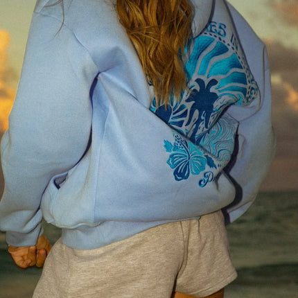 Van Hallen Ladies' Casual Summer Hoodie | Printed Back | Light Cotton | Pink, Blue, Cream Options | Sizes S-4XL | Ultimate Comfort