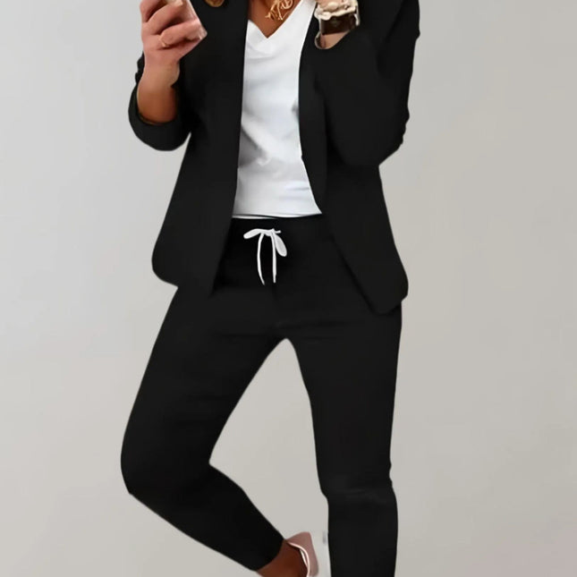 HOPE | Tweedelige set met getailleerde geruite blazer en bijpassende broek - Visconte