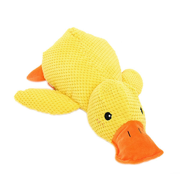 Soft Plush Duck Companion | Anxiety-Reducing Squeaker Toy for Dogs | Calming Cuddly Playmate