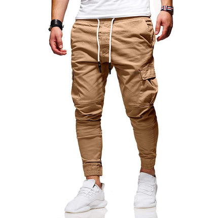 Men's Outdoor Cargo Trousers | Durable Cotton-Polyester Fabric | Multiple Pockets | Adjustable Waistband | Versatile for Hiking & Urban Wear | Available in Khaki, Dark Grey, Beige, Green, Blue, Black