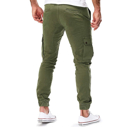 Men's Outdoor Cargo Trousers | Durable Cotton-Polyester Fabric | Multiple Pockets | Adjustable Waistband | Versatile for Hiking & Urban Wear | Available in Khaki, Dark Grey, Beige, Green, Blue, Black