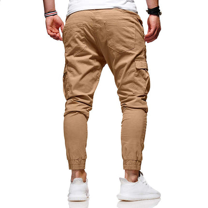 Men's Outdoor Cargo Trousers | Durable Cotton-Polyester Fabric | Multiple Pockets | Adjustable Waistband | Versatile for Hiking & Urban Wear | Available in Khaki, Dark Grey, Beige, Green, Blue, Black