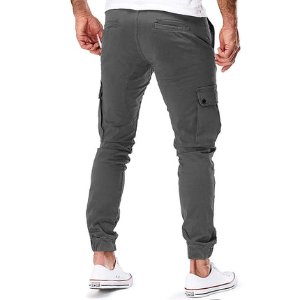 Men's Outdoor Cargo Trousers | Durable Cotton-Polyester Fabric | Multiple Pockets | Adjustable Waistband | Versatile for Hiking & Urban Wear | Available in Khaki, Dark Grey, Beige, Green, Blue, Black