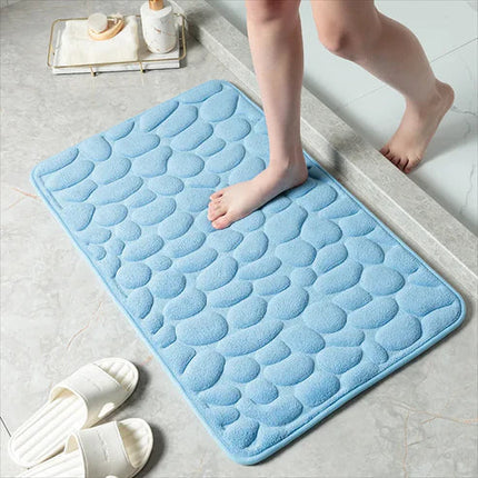 Plush Memory Foam Mat | Rapid Water Absorption | Non-Slip Backing | Cozy Microfiber Flannel | Easy Care Machine Washable | Soft and Safe for Bathroom Use | Versatile Home Accessory