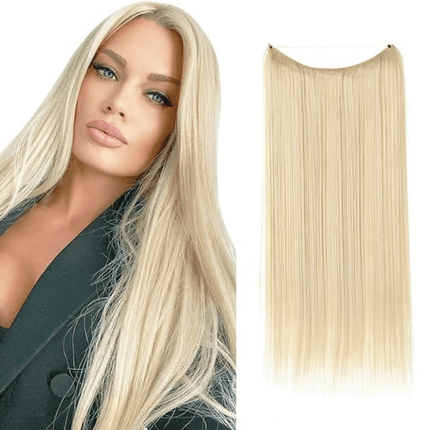 Invisible Wire Hair Extensions | Wavy & Straight Styles | Quick & Secure Application | Lightweight Comfort | Adjustable Wire for Custom Fit | No Clips & Hair-Friendly | Perfect for Effortless Length & Volume