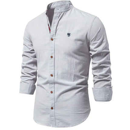 Leon Men's Long-Sleeve Button-Up Shirt | Versatile Colors | Comfortable Fit | Perfect for Spring