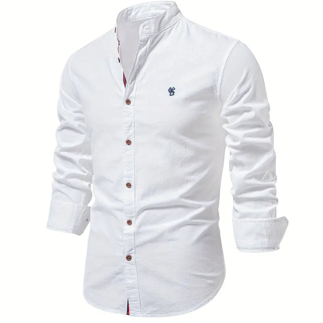 Leon Men's Long-Sleeve Button-Up Shirt | Versatile Colors | Comfortable Fit | Perfect for Spring