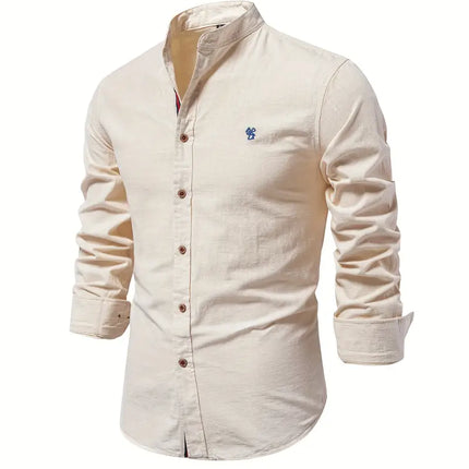 Leon Men's Long-Sleeve Button-Up Shirt | Versatile Colors | Comfortable Fit | Perfect for Spring