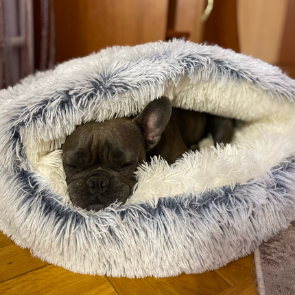 Cozycave | Soft Plush Calming Pet Retreat Bed | Non-Slip Base | Anxiety Relief | Snuggle and Sleep Comfortably | Supportive Cushion | For Dogs Who Love to Dig | Cozy Safe Space | Warm and Secure Design