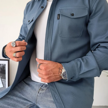 Men's Versatile Overshirt | Autumnal Color Tones | Comfortable & Stylish | Sizes S-4XL | Perfect for Layering | Easy Care