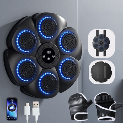 Smart Interactive Boxing Trainer | Bluetooth Enabled | Family Fitness Equipment with Adjustable Settings | Durable Design | Home Workout Solution