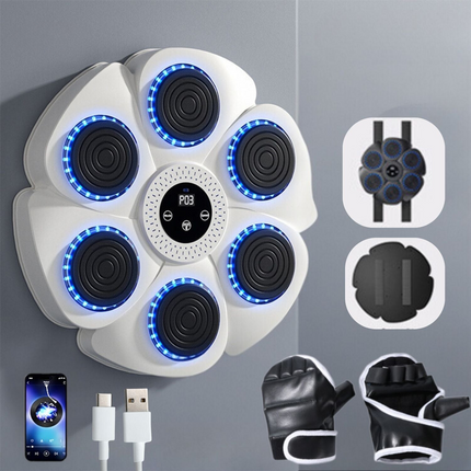 Smart Interactive Boxing Trainer | Bluetooth Enabled | Family Fitness Equipment with Adjustable Settings | Durable Design | Home Workout Solution