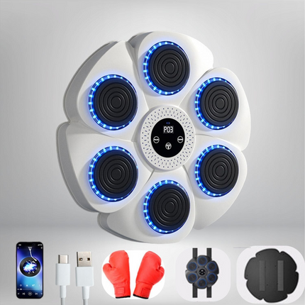 Smart Interactive Boxing Trainer | Bluetooth Enabled | Family Fitness Equipment with Adjustable Settings | Durable Design | Home Workout Solution
