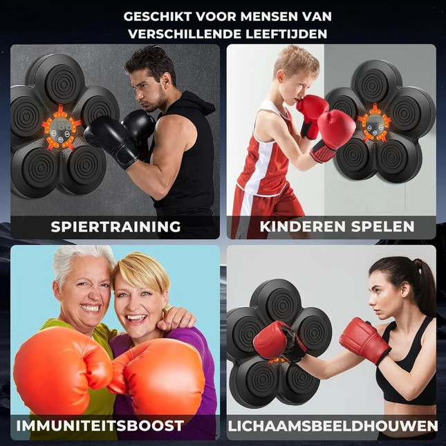 Smart Interactive Boxing Trainer | Bluetooth Enabled | Family Fitness Equipment with Adjustable Settings | Durable Design | Home Workout Solution