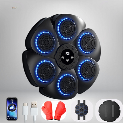 Smart Interactive Boxing Trainer | Bluetooth Enabled | Family Fitness Equipment with Adjustable Settings | Durable Design | Home Workout Solution