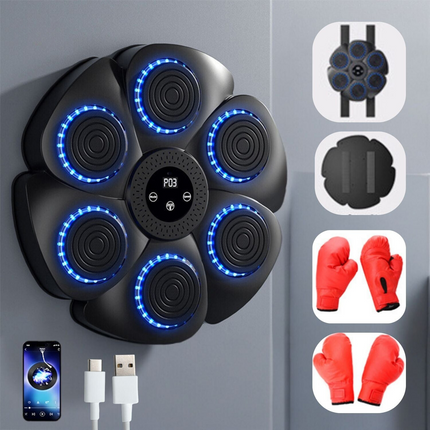 Smart Interactive Boxing Trainer | Bluetooth Enabled | Family Fitness Equipment with Adjustable Settings | Durable Design | Home Workout Solution