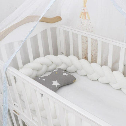 Soft Plush Braided Bed Bumper | Cozy Handcrafted Nursery Accessory | 2M/3M/4M Lengths | Skin-Friendly | Versatile Use | Easy Clean | Perfect for Baby Rooms