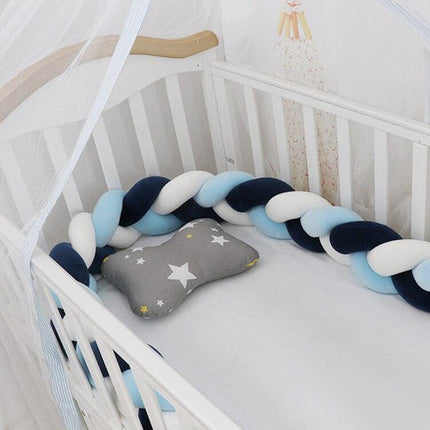 Soft Plush Braided Bed Bumper | Cozy Handcrafted Nursery Accessory | 2M/3M/4M Lengths | Skin-Friendly | Versatile Use | Easy Clean | Perfect for Baby Rooms
