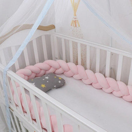 Soft Plush Braided Bed Bumper | Cozy Handcrafted Nursery Accessory | 2M/3M/4M Lengths | Skin-Friendly | Versatile Use | Easy Clean | Perfect for Baby Rooms
