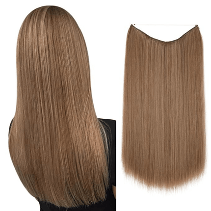 Invisible Wire Hair Extensions | Wavy & Straight Styles | Quick & Secure Application | Lightweight Comfort | Adjustable Wire for Custom Fit | No Clips & Hair-Friendly | Perfect for Effortless Length & Volume