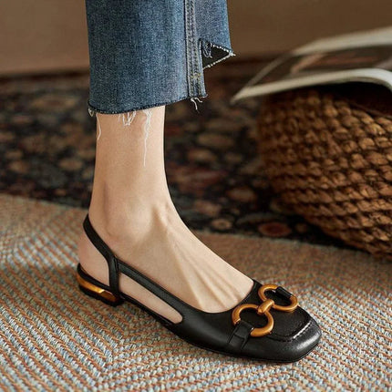 CLARA | Women's Square Toe Sandals With Chic Buckle | Sophisticated & Versatile Design | Comfortable for Day-Long Wear