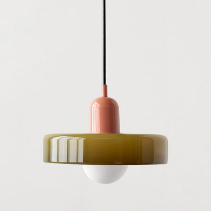 Bauhaus Pendant Light | Vivid Colored Glass | Modern Design | Functional Home Decor | Energy Efficient Lighting for Living Room, Dining Room, Bedroom