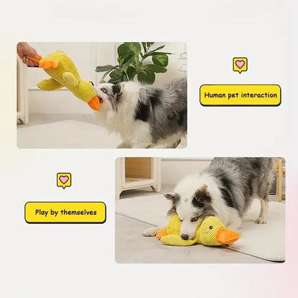 Soft Plush Duck Companion | Anxiety-Reducing Squeaker Toy for Dogs | Calming Cuddly Playmate