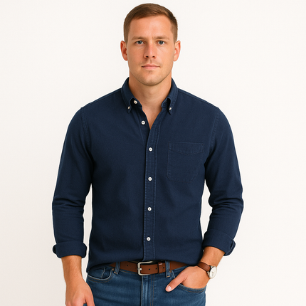 Armoire Melbourne Men's Slim Fit Shirt | Breathable Cotton | Versatile for Casual & Formal Occasions | Durable & Easy Care
