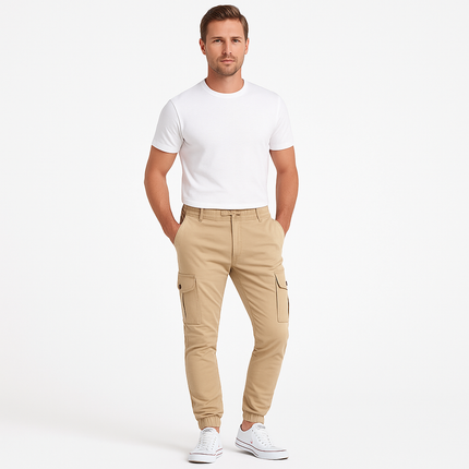 Armoire Melbourne | Mens Versatile Cargo Trousers | Double Pocket | Durable Fabric | Comfortable Tailored Fit | Stylish Casual Wear | Wrinkle-Resistant | Machine Washable | Sizes M to XXXL | High Quality Material