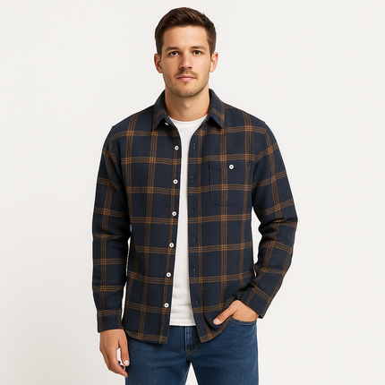Plaid Flannel Shirt | Button-Up | Structured Collar | Soft Fabric for All-Day Comfort | Versatile Layering Piece | Durable & Stylish | Runs Small - Consider Sizing Up