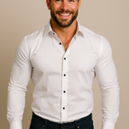 White (Black Buttons)