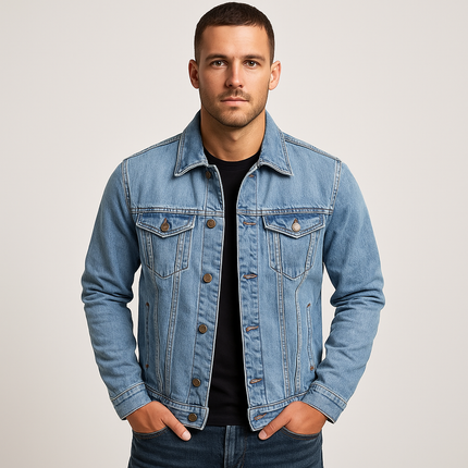 Men's Denim Jacket | Timeless Casual Outerwear | Durable & Comfortable | Versatile Layering | Iconic Style for Every Occasion