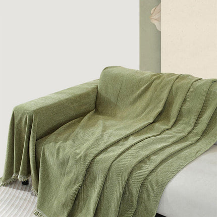 Herringbone Tassel | Soft Sofa Cover | Anti-Scratch Pet Friendly | Elegant Home Decor | Easy to Setup | Machine Washable | Luxurious Blanket Couch Protector | Versatile Style